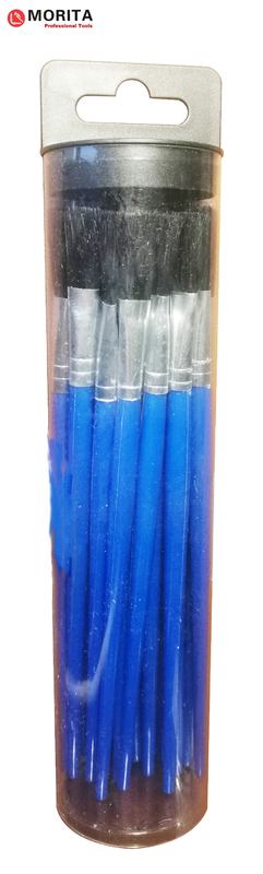 Flux Brush Zestaw plastikowych uchwytów Włosie + plastik Czarny lub niebieski Długość 195 mm Nakładanie topnika lub kleju na stawy i nici