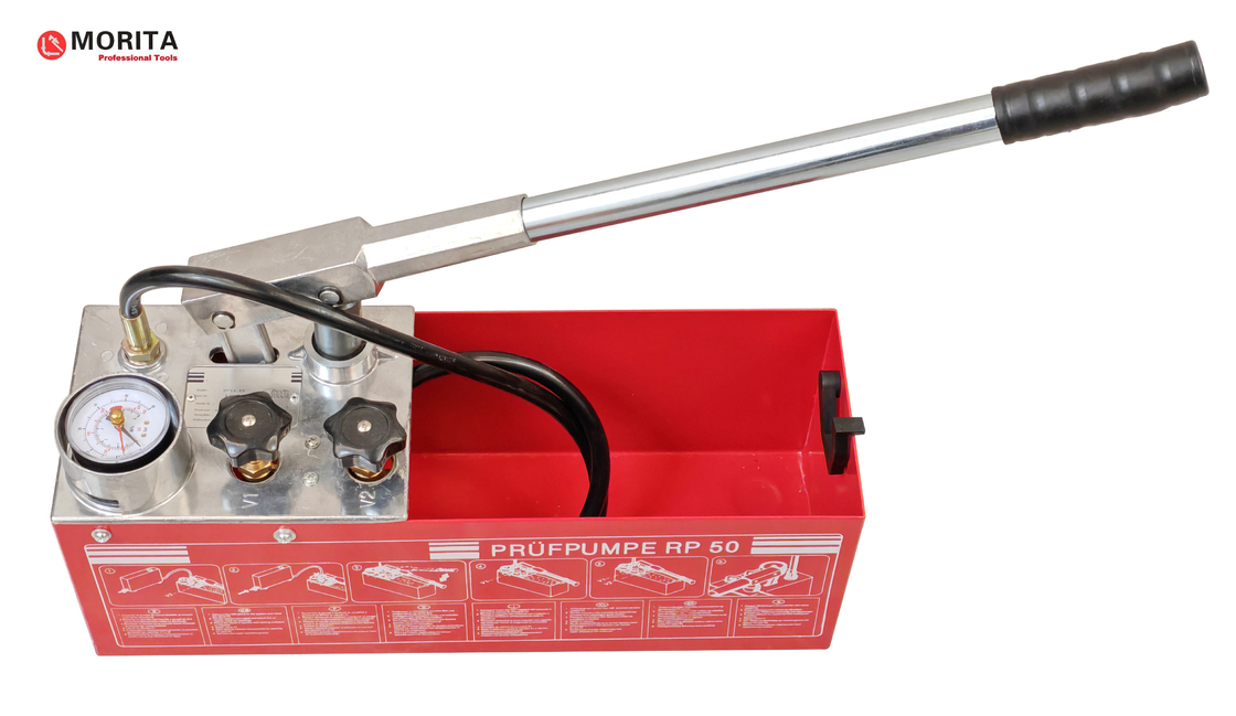 Ręczna hydrauliczna pompa testowa 5Mpa 12L Narzędzia hydrauliczne mosiądz i stal i stop Al